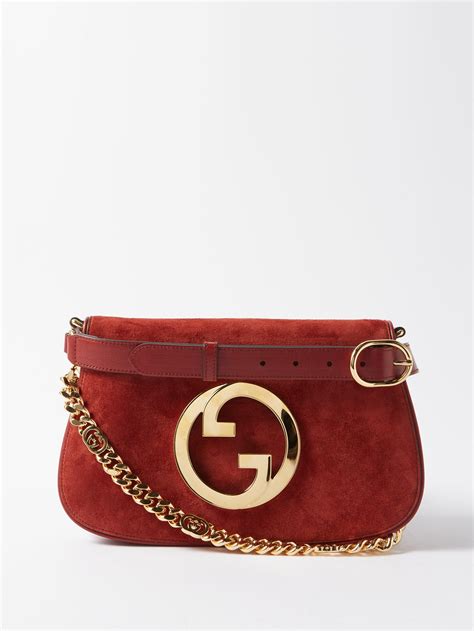 gucci blondie suede bag